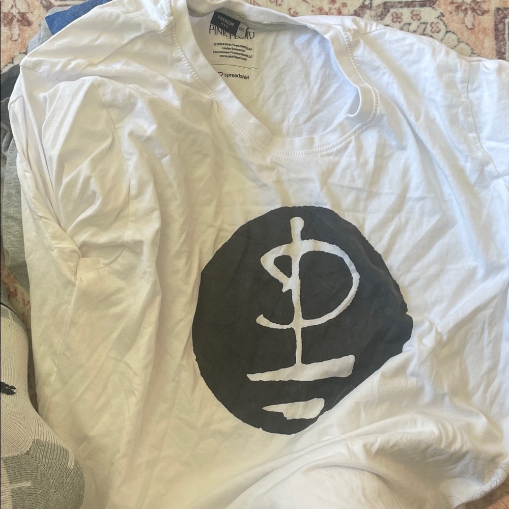Pink Floyd White Tee with Black Symbol